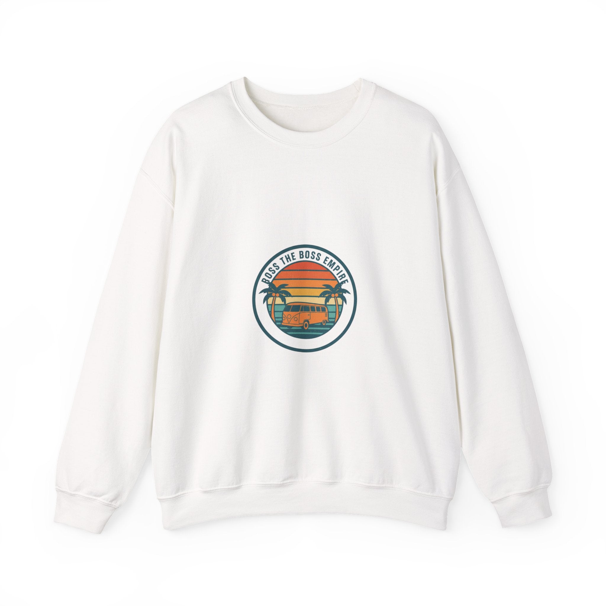 70s Sunset Surf Graphic Sweatshirt | Retro Palm Golden Hour postcard design