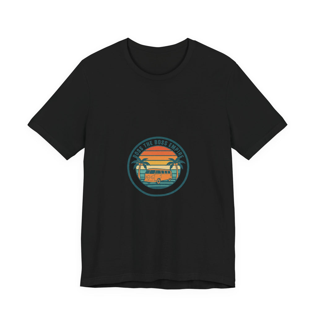 Retro Sunset Van Tee | 70s Sunset Shirt, Vintage Palm Postcard