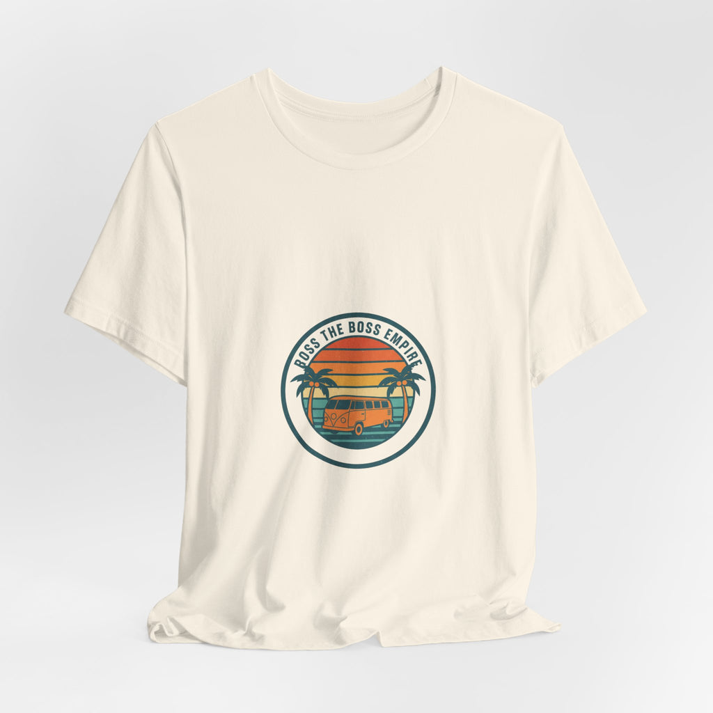 Retro Sunset Van Tee | 70s Sunset Shirt, Vintage Palm Postcard
