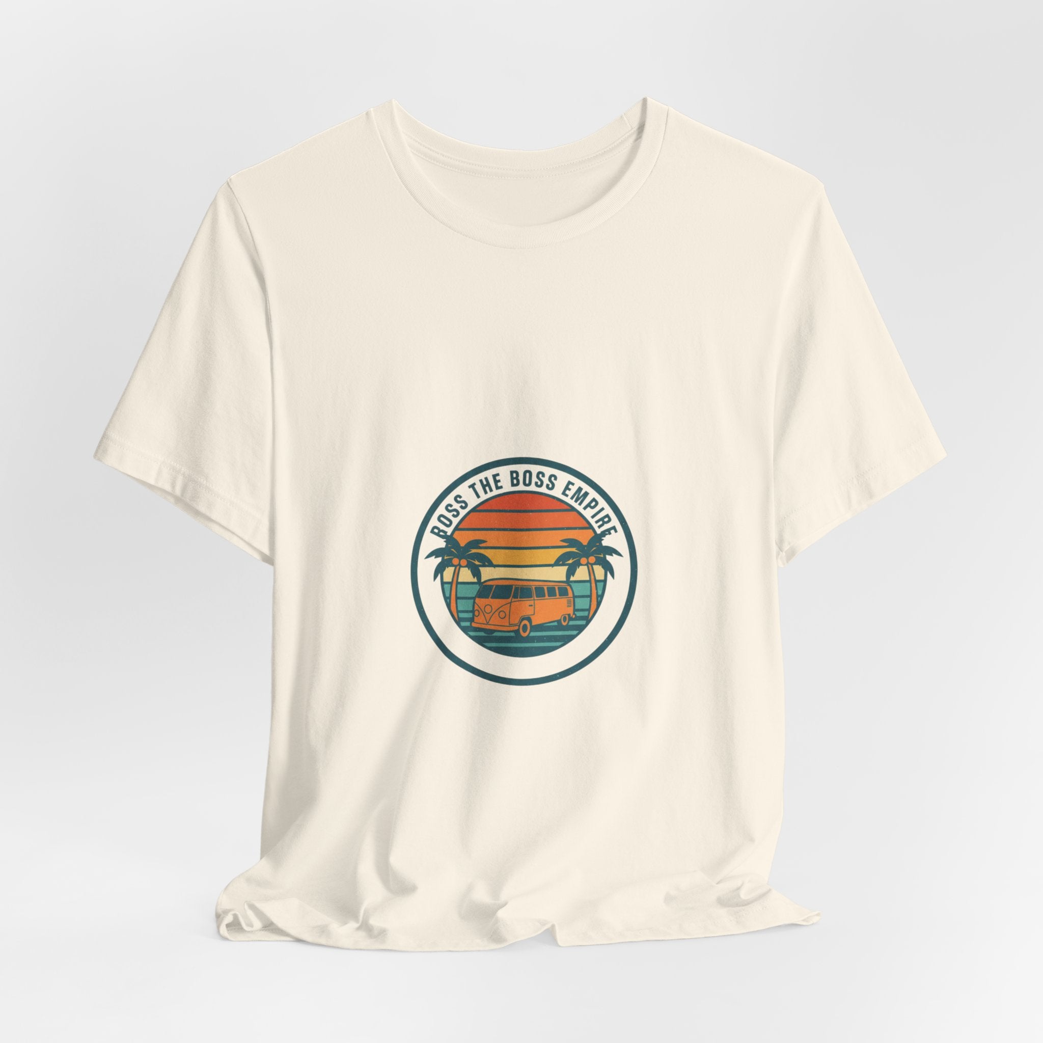 Retro Sunset Van Tee | 70s Sunset Shirt, Vintage Palm Postcard