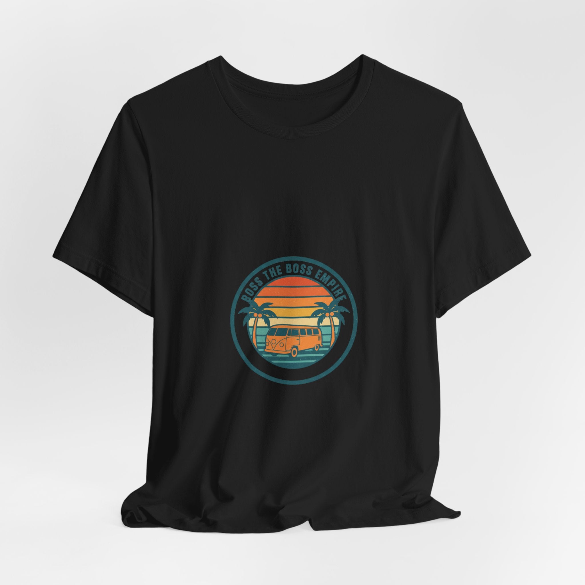 Retro Sunset Van Tee | 70s Sunset Shirt, Vintage Palm Postcard