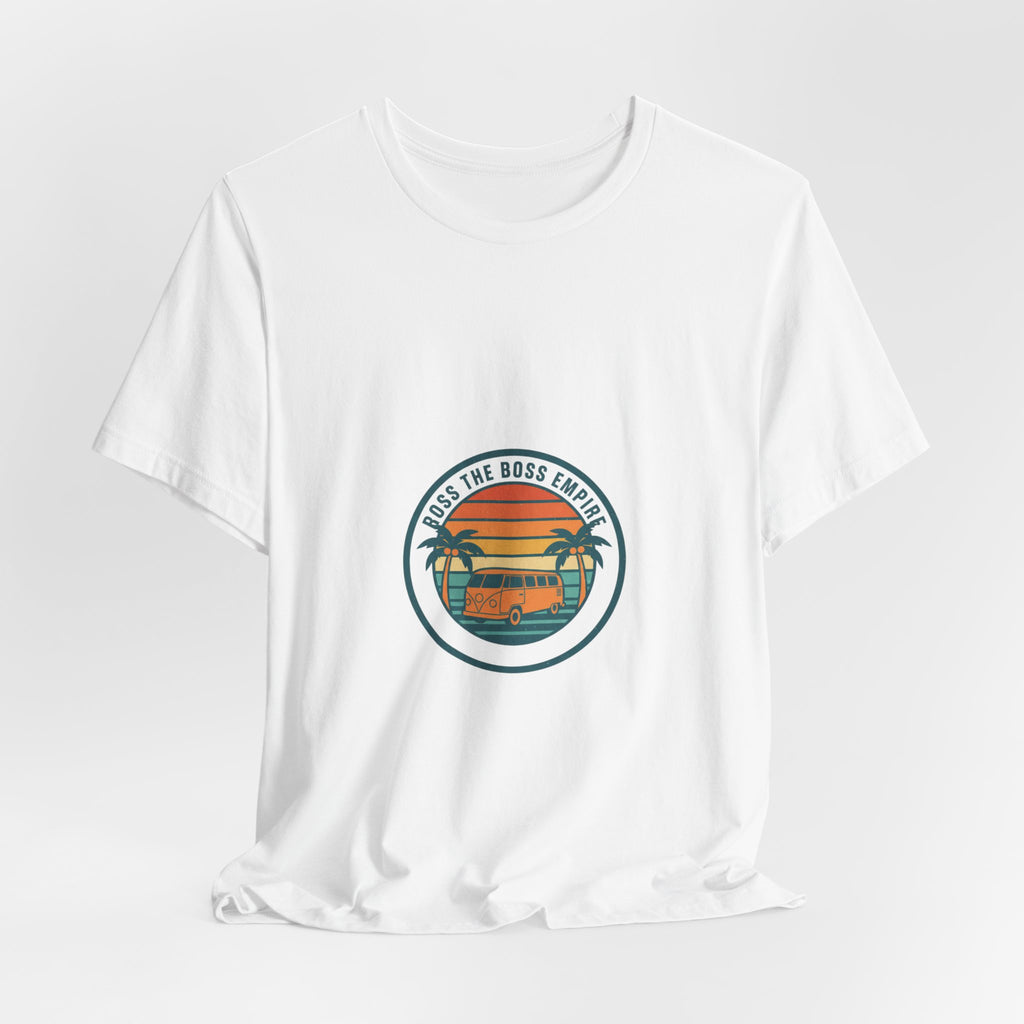 Retro Sunset Van Tee | 70s Sunset Shirt, Vintage Palm Postcard